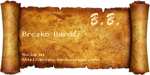 Brczko Bardó névjegykártya
